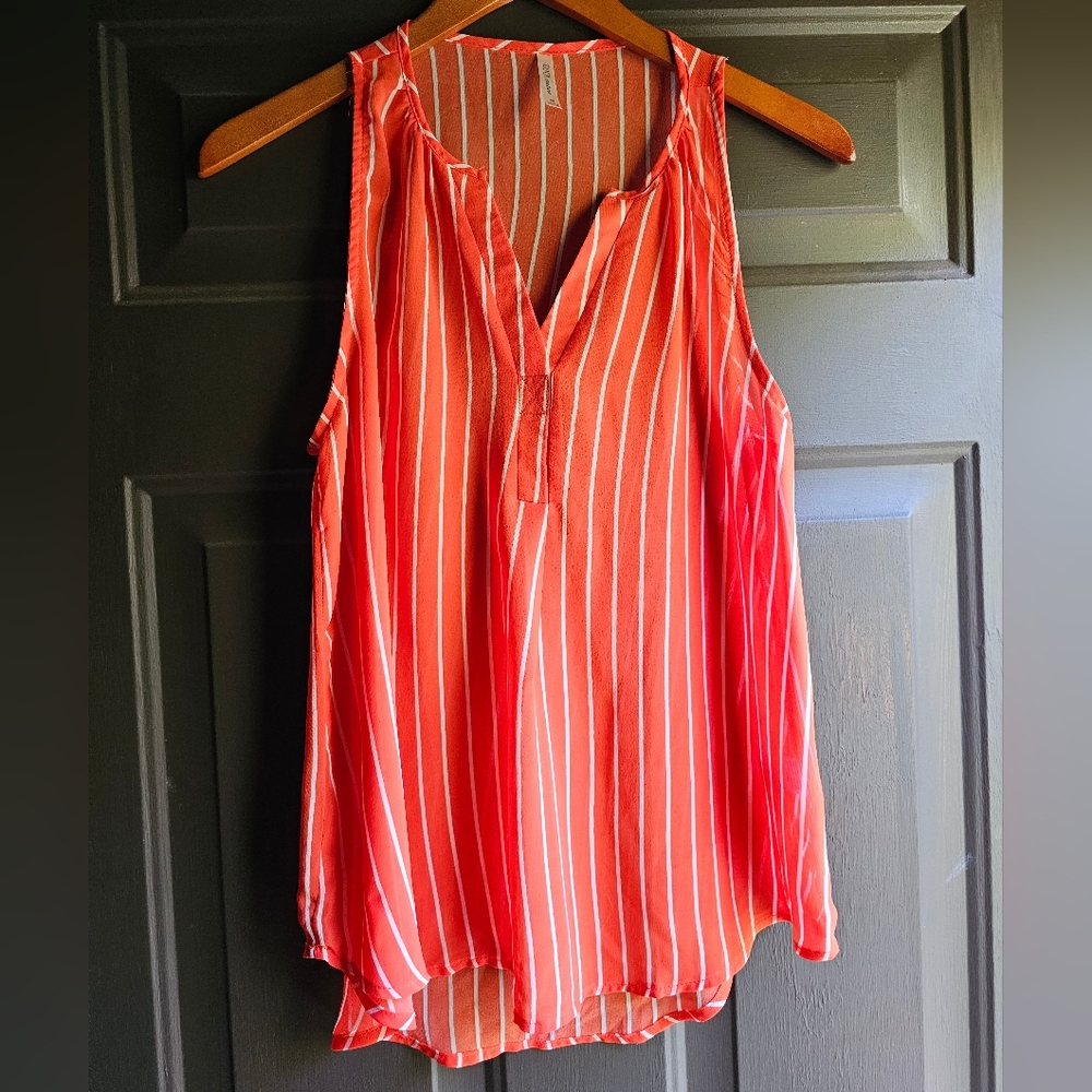 DNA couture medium orange and white stripped